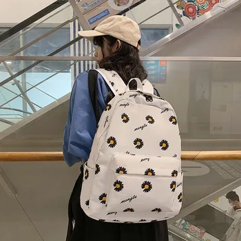 

Soft sister backpack female girl cute cow backpack student college wind campus canvas schoolbag tide