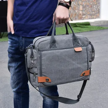 

2019 Men's Handbag Solid Color Canvas Slung Shoulder Bag Slung Shoulder Shoulder Bag Shoulder Bag Large Capacity Shoulder Bag#20