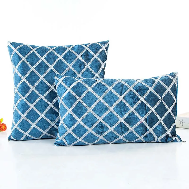 Диванные подушки, наволочка для подушки Coussin Pillow Travesseiro Kussenhoes, чехол для украшения, Cojines Almofada Decorativos Capa Car - Цвет: Синий