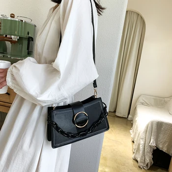 

Women Chain Totes Shoulder Bag Leather Purse Handbag Messenger Casual Satchel Simple Shoulder Messenger Bags