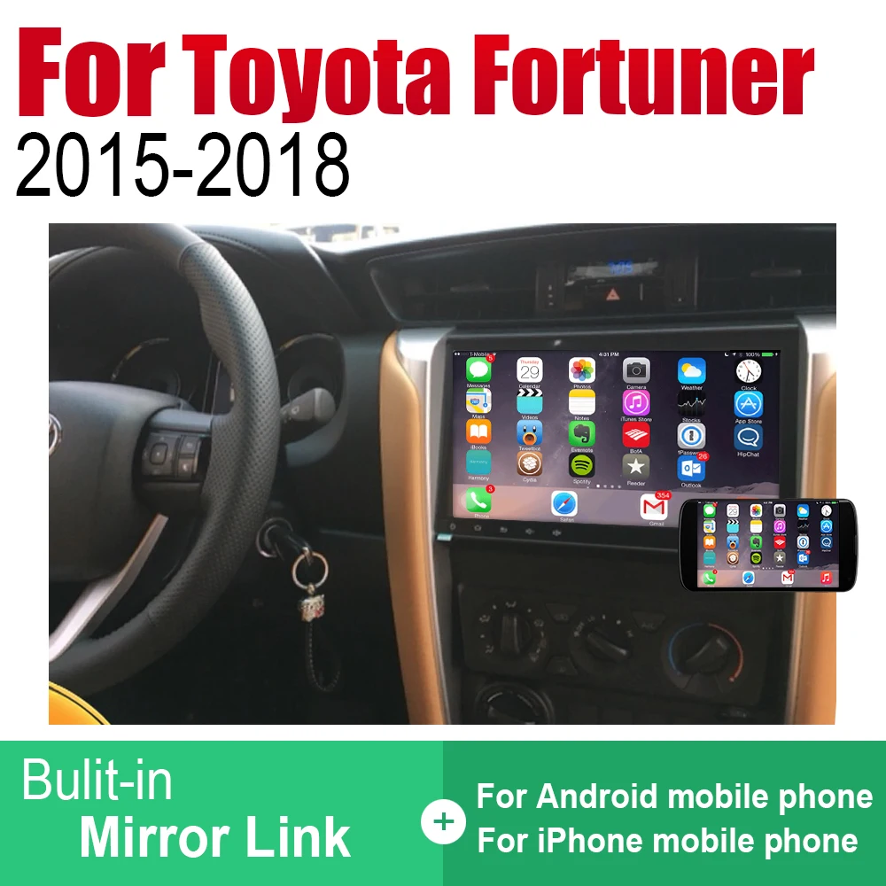 ZaiXi Android 2 Din автомобильное радио, dvd для Toyota Fortuner SW4~ автомобильный мультимедийный плеер gps навигационная система Радио стерео