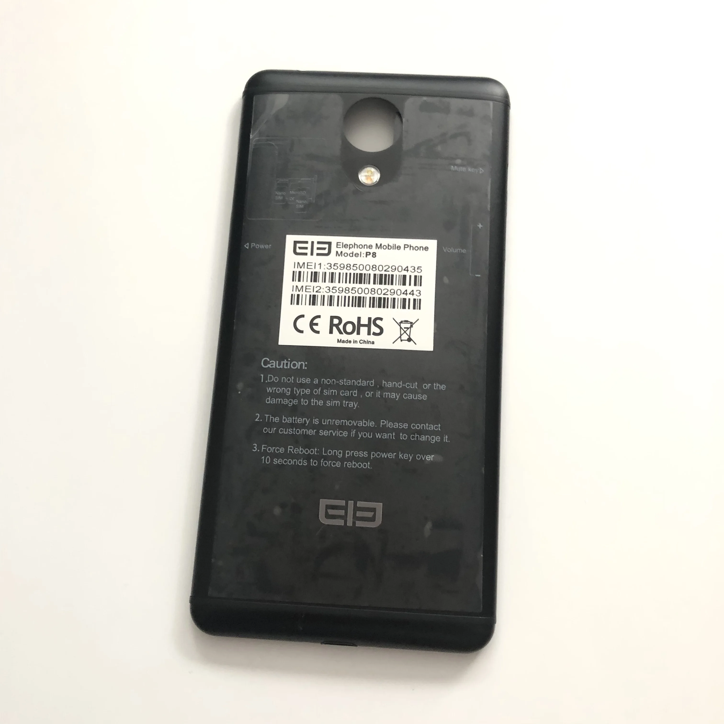 

Used Protective Battery Case Cover Back Shell For Elephone P8 6G RAM+64G ROM MT6750T 3D 5.5 Inch 1920x1080 Mobile Phone