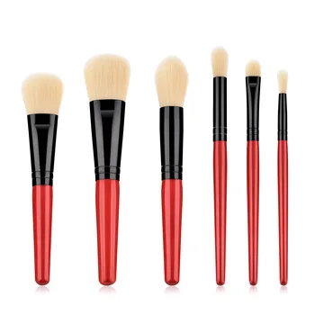 

New Arrive 6 pcs Nylon Kabuki Makeup Brush Set Cosmetics Foundation Blending Blush Eyeshadow Makeup Tool