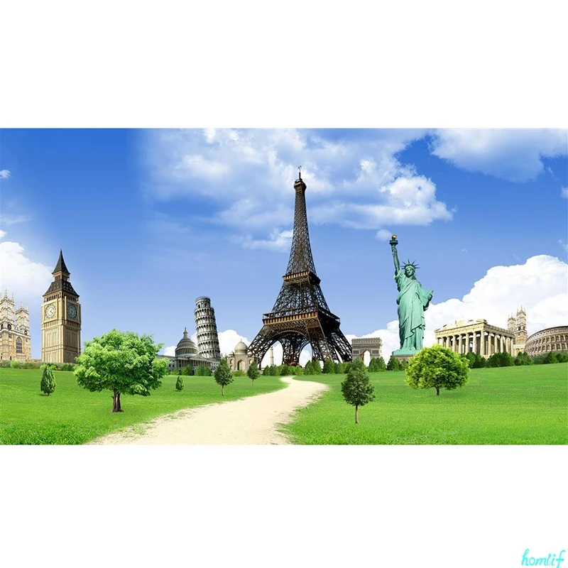 Новинка 2019 5D diy Эйфелева башня часы Лондона Статуя Свободы пейзаж алмазная
