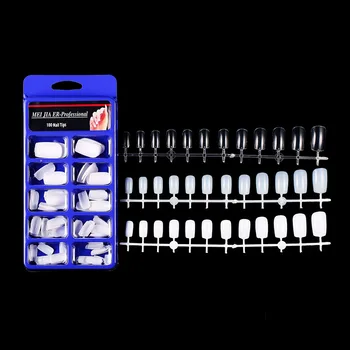 

Beauty Nail Tip 100 Pieces Blister Boxed Fake Nails Stick Completely DIY Nail Tip Finished Product