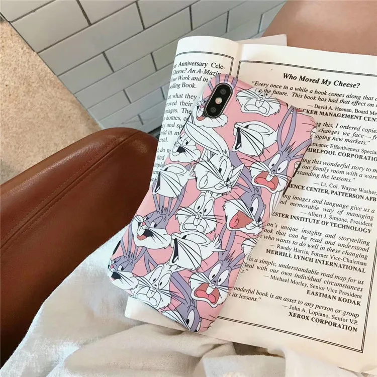 For iPhone 7plus case Retro Cartoon Looney Tunes funny Phone case silicone cover for coque iPhone 7 6 8 6s Plus X XR xs max case