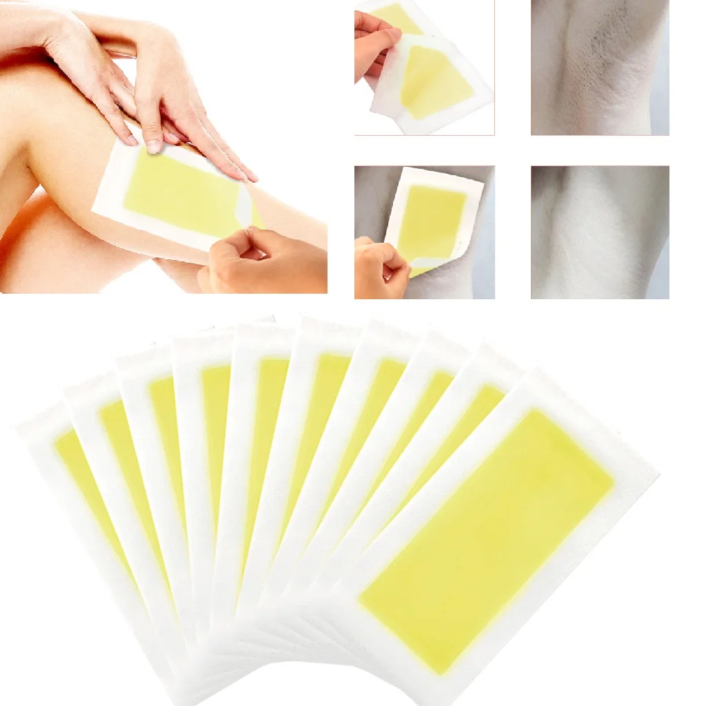 10 Pieces Body Hair Removal Wax Strip Paper Depilatory Waxing Paper Epilator Skin Beauty