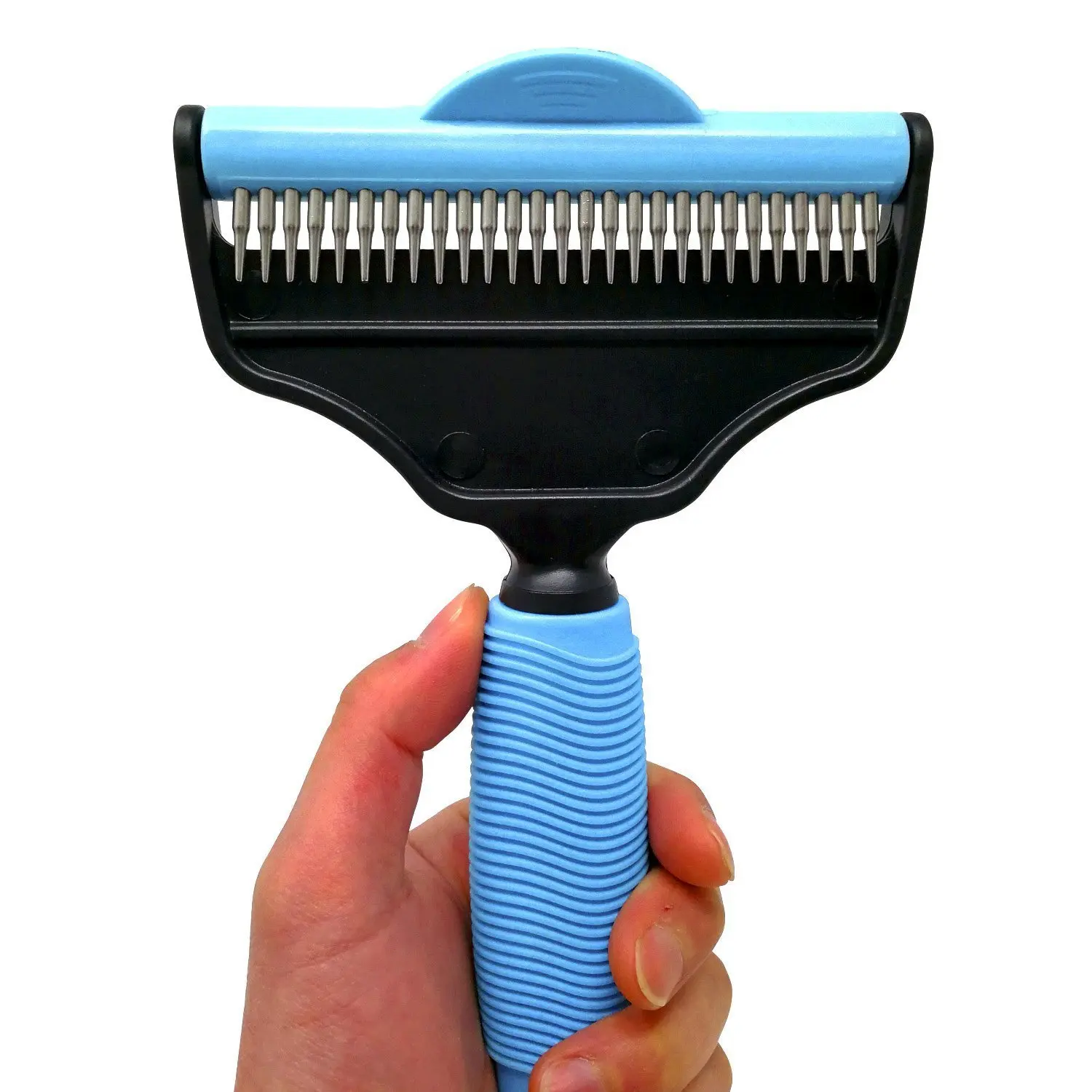 Собака Уход за лошадьми кисти и Deshedding инструмент для собак и кошек 2-в-1 собака щеткой удалить собачья шерсть PB005