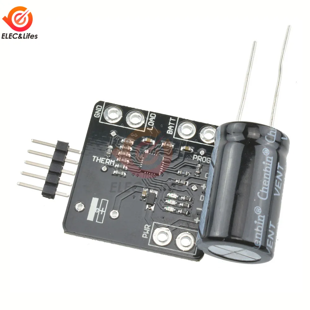 Литий-ионный MCP73871 мощность Boost USB 5 в DC Солнечная Lipoly полимерная плата зарядного устройства 3,7 в/4,2 в модуль зарядного устройства аккумулятора с конденсатором