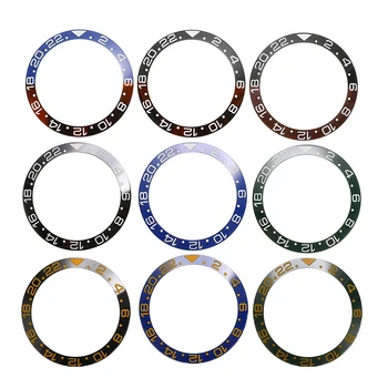 

38mm Ceramic Bezel Watch Face Bezel Insert Fit 40mm Automatic Movement Watch Replacement Accessories Multiple Styles