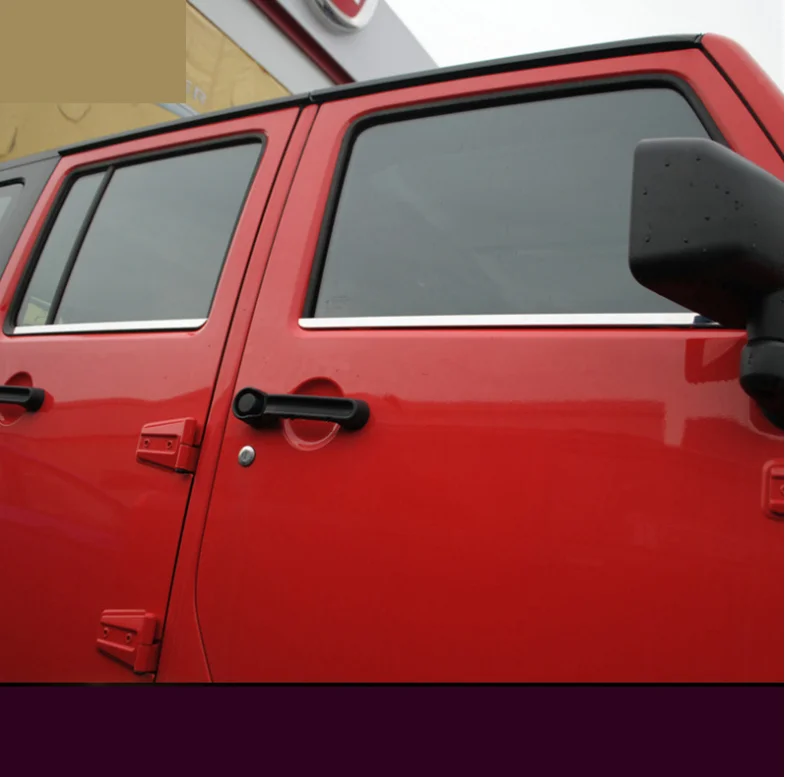 Нержавеющая сталь окна автомобиля планки для Jeep Wrangler(JK) 2007- 2009 2010 2011 2012 2013
