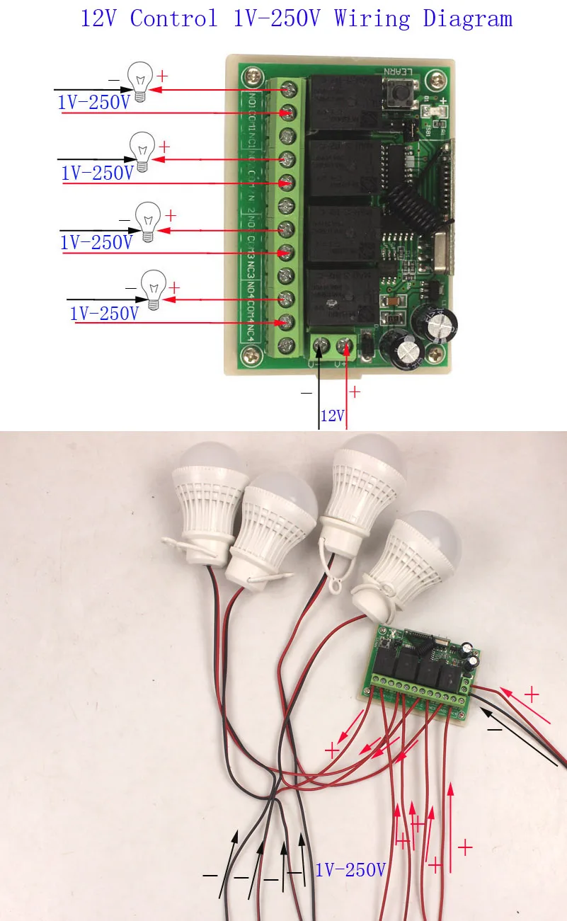 Smart 12V 4CH Channel Wireless Remote Control Relay Switch Garage Open Module-1.JPG-5