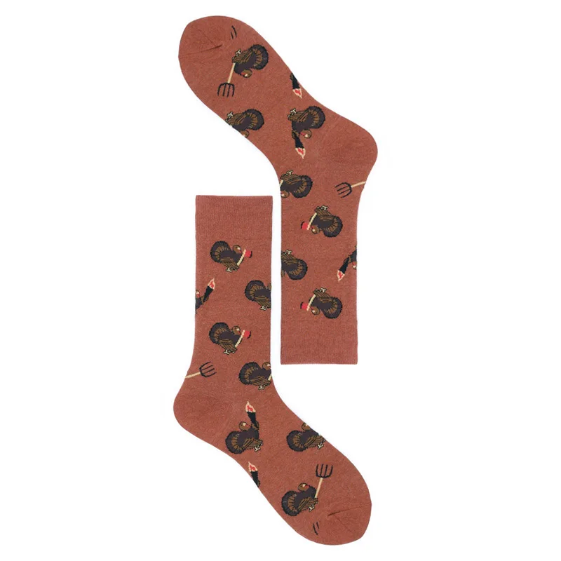 Harajuku hot socks cute fashion men's large size cartoon deer dog cat animal happy funny socks funny man Christmas gift - Цвет: 10