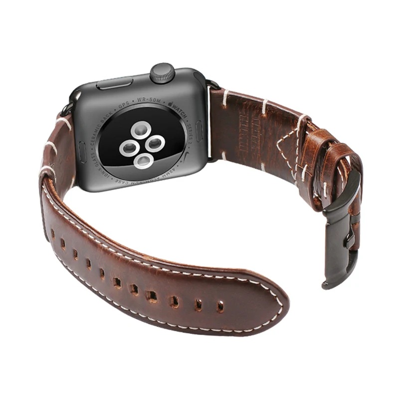 Onthelevel Crazy Horse кожаные ремешки для часов Apple Watch ремешки 42 мм ремешок для часов аpple наручные часы аксессуары для iWatch 1/2/3/4