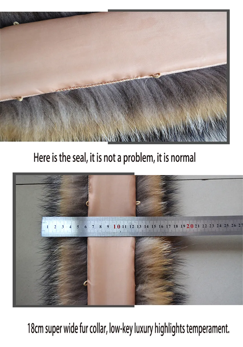 Fashion New Hot Sale Professional Standard Full Variety Raccoon Fur Collar Faux Collar Custom Color Size