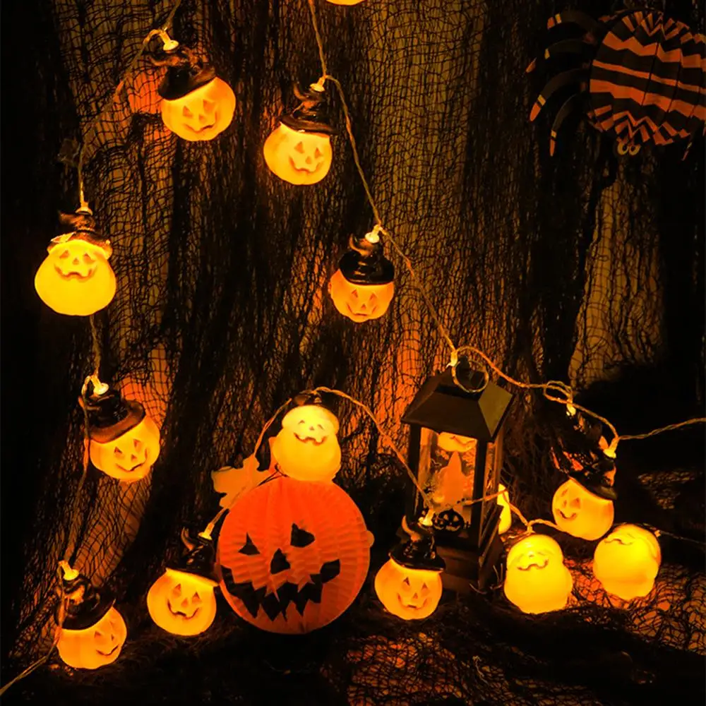 

Pumpkin Halloween LED String Lights Outdoor Holiday Lighting Fairy Street Garland Curtain Tree Lamp for Party Bedroom Decoration
