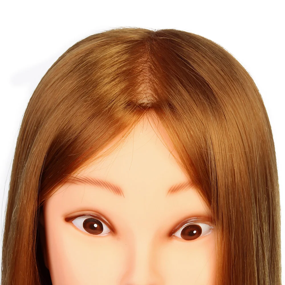 26 дюймов Парикмахерская голова для укладки волос+ зажим+ стальная проволока пластиковая расческа манекен Набор для плетения головы тренировочная голова кукла-манекен