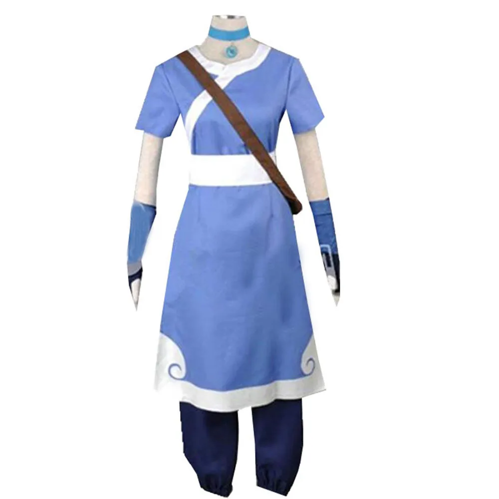2020 Anime The Last Airbender Korra Water Tribe Outfit Cosplay Costume Halloween Custom outfit | Тематическая одежда и