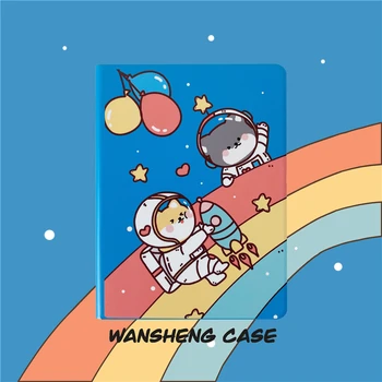 

Cartoon astronaut Shiba Inu Case for Apple iPad 10.2 2019 2017 2018 Smart Cover Magnetic iPad mini 4 5 7.9 Case Flip Stand Capa