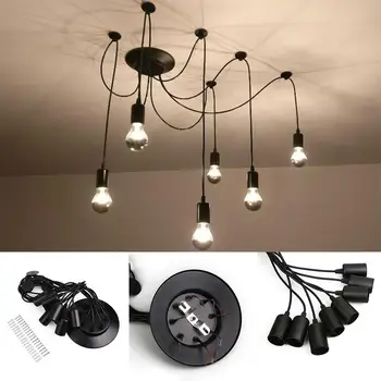 

8 Lamps Retro Ceiling Lamp Light Chandelier Vintage Loft Antique 85V-260V