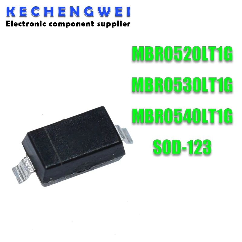 100 шт. выпрямитель питания Шоттки MBR0520LT1G SOD-123 MBR0520 SOD MBR0530T1G MBR0530 MBR0540 | Электронные