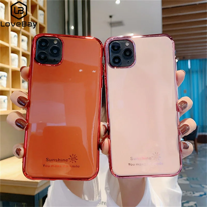 Lovebay гальванический солнцезащитный чехол для телефона iPhone 11 Pro Max XR XS X 7 8 6 6S Plus