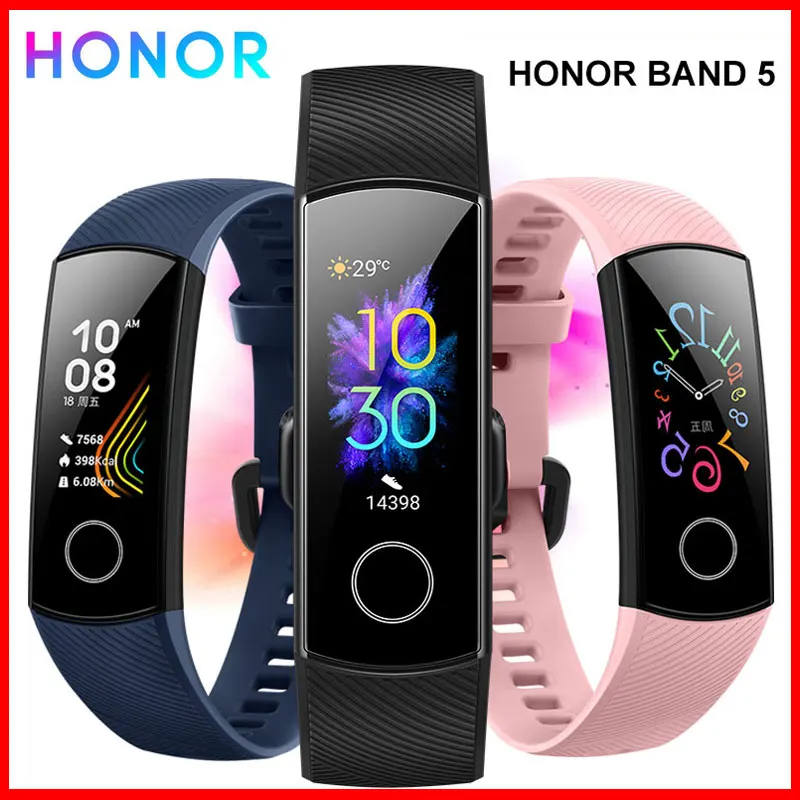 Оригинальный Смарт браслет Honor Band 5 сенсорный экран волшебный 0 95 дюйма трекер