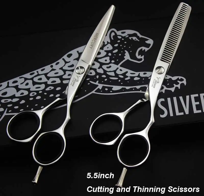 5,5/6,0/6,5 дюймов Парикмахерские ножницы для стрижки волос ножницы и филировочные ножницы - Цвет: 5.5 Bright Set