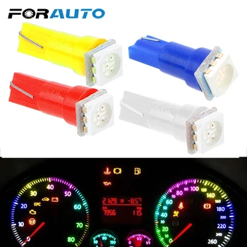 

10Pcs/lot T5 5050 Car Dashboard Light Instrument Cluster Lamp Car Styling 4 Colors LED Interior Light 1 SMD Indicator Lights