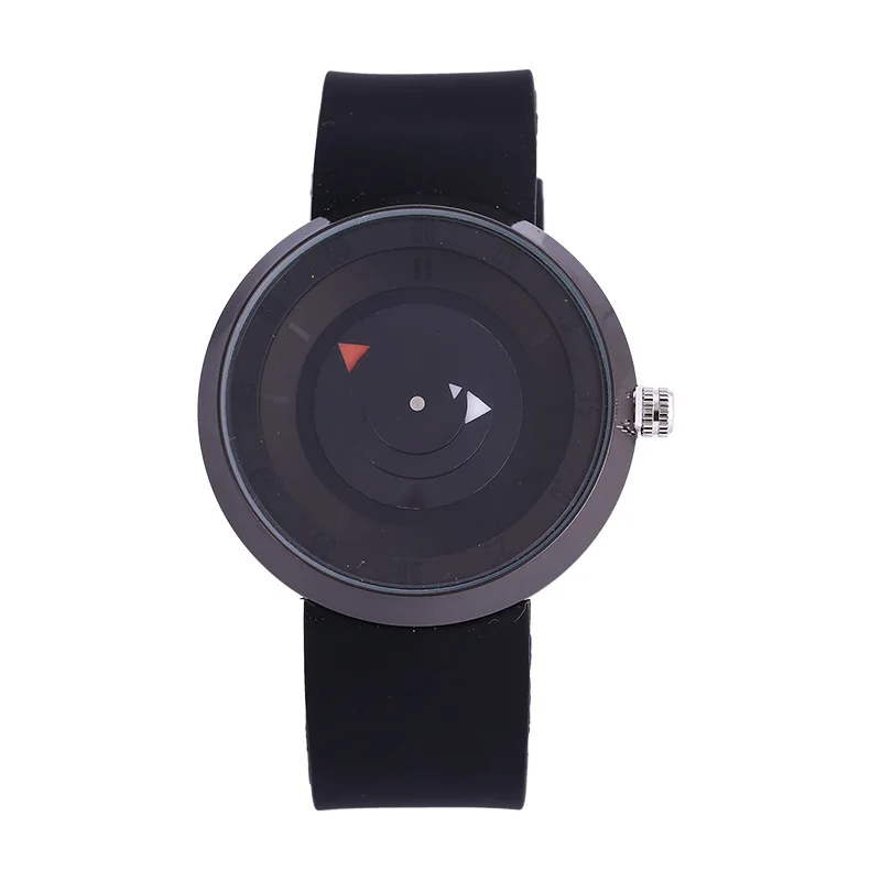 

Hot Selling Korean-style Cool Fashion Man Student Watch Turntable Hands with Numbers Measuring Silica Gel Quartz Watch