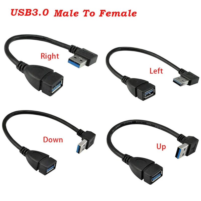 Usb 3,0 угол 90 градусов удлинитель адаптер «Папа-мама» шнур данных