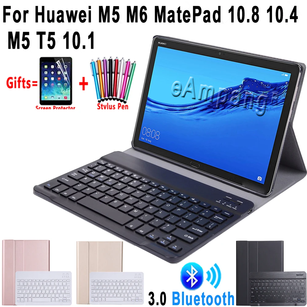 Keyboard Case for Huawei Mediapad M5 T5 10.1 M6 10.8 lite MatePad T10S