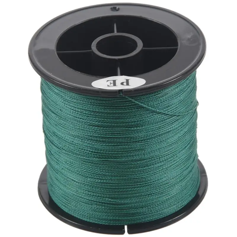 Top quality 4 strand 300m/330yard ink stick green PE braided fishing line