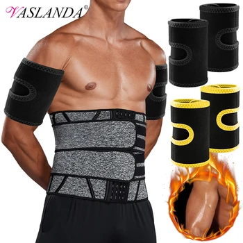 

Fat Burning Arm Sweat Bands Men Weight Loss Trainer Arm Compression Sleeve Wraps Trimmers Slimming Body Shaper Gym Workout Belts