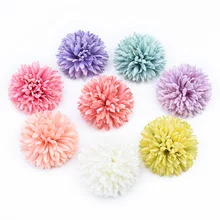 10 шт. шар Хризантема декоративные цветы помпон свадебная брошь невесты diy подарки Домашний Декор Рождественский венок искусственные цветы