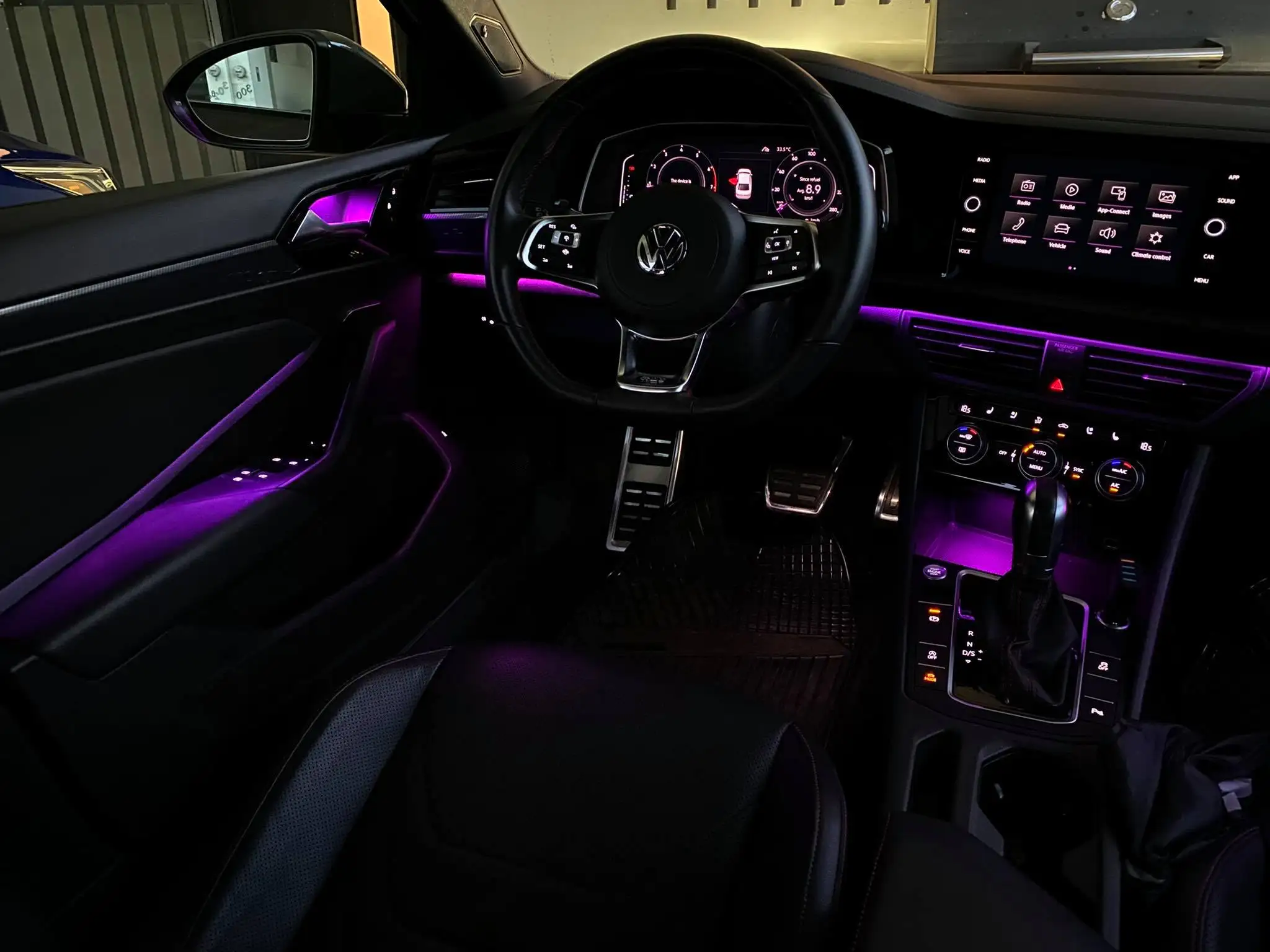 For Jetta 20192021 Interior Decorative Light Door Handle 30 Colors