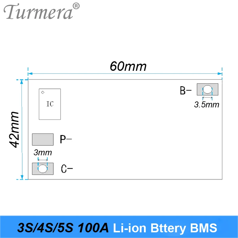 Turmera 5S 18V 21V 100A BMS Lithium Battery Board with Balanced for 21V 18V Screwdriver Shurik  and Vacuum Cleaner Battery Pack 09