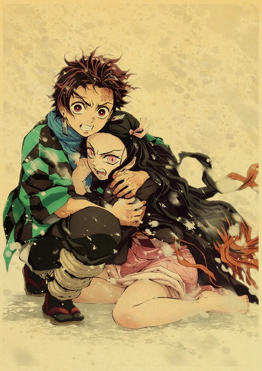 Pôster de caçador de demônios, pôster de anime Kimetsu no Yaiba