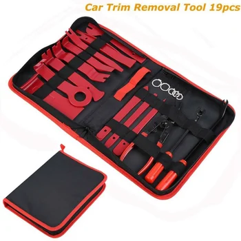 

19pcs/set Car Trim Removal Tools Kit Auto Panel Dash Audio Radio Removal Installer Repair Pry Tools Fastener Removal Kit