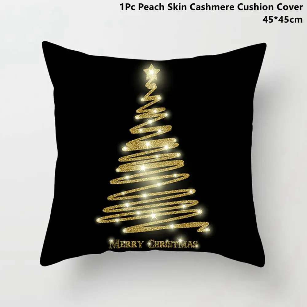 Xmas Pillowcase 1 Taoup льняная пеньковая клетчатая полоска веселое Рождество крышка бутылки вина украшения Рождественские настольные декорации Рождественский Декор для дома Noel Navidad - Цвет: Xmas Pillowcase 1