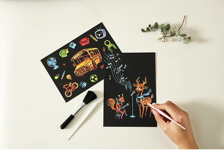 Ручной работы Рисунок «сделай сам» Игрушки искусство скретч картина бумага для детей Детская краска ing подарок Обучающие Juguetes ребенок