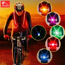 Светодиодный жилет для велоспорта, светоотражающий пояс для ночного бега, для езды на велосипеде, велосипедный жилет для безопасности, светильник для активного отдыха