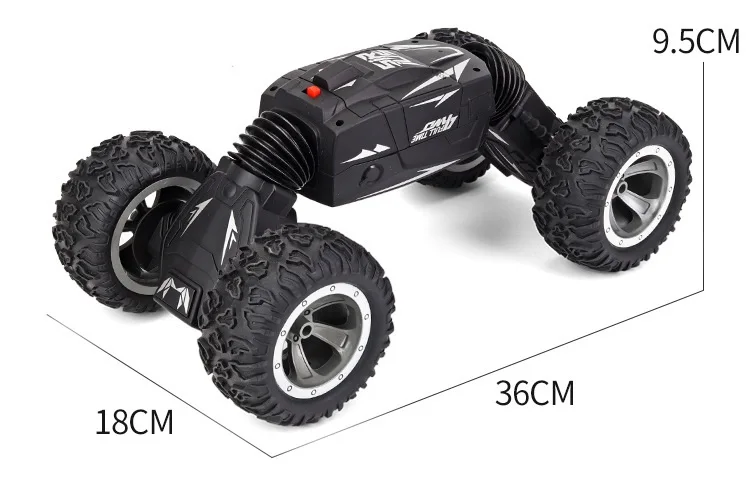 Электрический трюк двухсторонний RC автомобиль Рок Гусеничный пульт дистанционного управления игрушка 1:16 один ключ деформации 4WD вождения высокая скорость радиоуправляемая модель автомобиля - Цвет: Серебристый