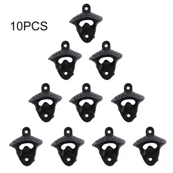

10 PCS/Kit Vintage Cast Iron Wall Mounted Home Tool Bottle Beer Opener Style Bar Beer Glass Bottle Cap OpenerPerfect Gift