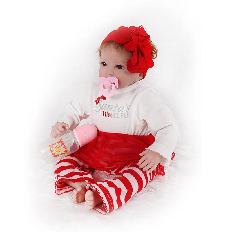  Reborn Baby Customizable 22-Inch Model Cute Doll Baby Parent And Child Toy Flexible Glue Doll