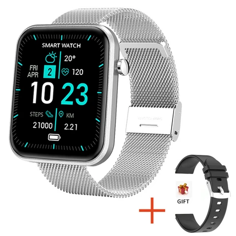 Watch Women smartwatch Man 1.69 inch full touch color display Sport Fitness Tracker Waterproof Watch Smart For Android ios