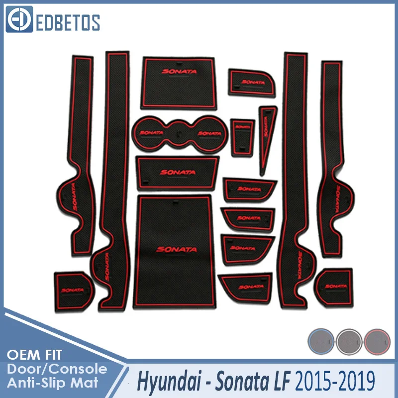 Sonata Red Противоскользящий коврик для hyundai Sonata LF аксессуары затворный слот подставка анти-грязный Салонные подложки автомобиля - Название цвета: Sonata Red