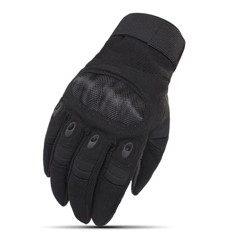 Уличные тактические перчатки мужские полный палец Борьба Спорт Защита сенсорный экран езда скалолазание Нескользящие износостойкие перчатки - Цвет: Черный