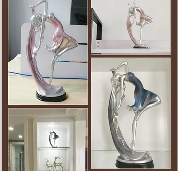 

Simple Modern Resin Dance Women's Creative Ornamenst Crafts Home Livingroom Accessories Porch TV Cabinet Decoration Wedding Gift