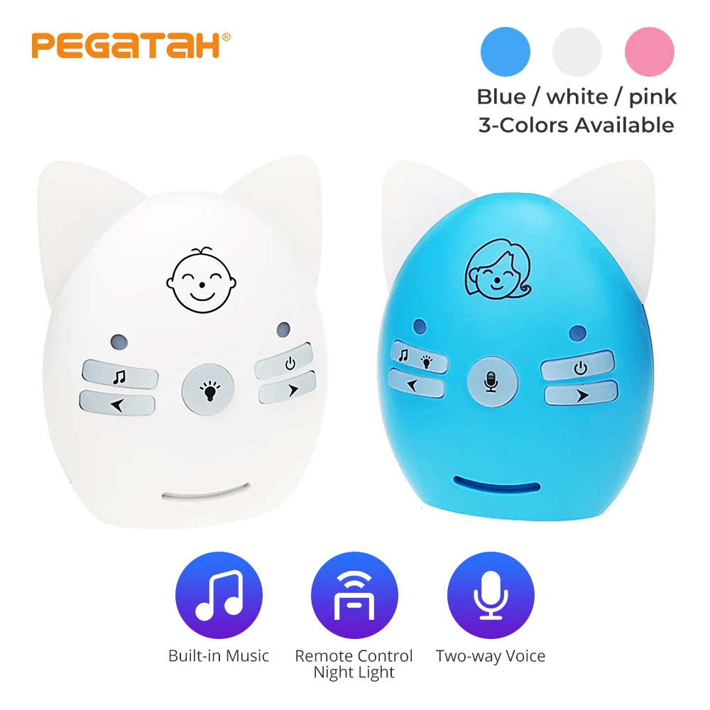 Baby Monitor Wireless Two-Way Audio Walkie Phone Alarm Kids Babysitter Radio Nanny Intercoms with Night light Music monitor bebe |